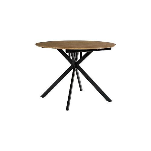 The Home Deco Factory Table à Manger Extensible Heritage 110-200cm Marron & Noir