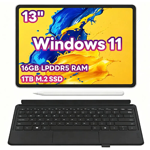 Ninkear S13 PC Portable 2 en 1 13" Intel Core Ultra 5 115U 16Go 1TB+Clavier aimanté Stylet