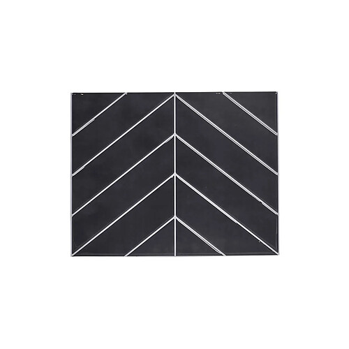 Paris Prix Lot de 4 Crédences Adhésives Chevron 23x29cm Noir