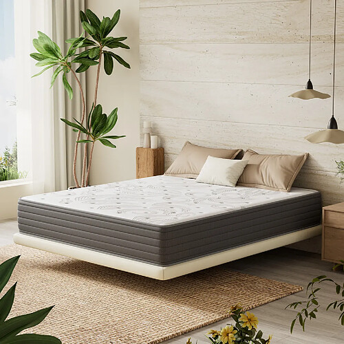 HOMAVO Matelas 140x200cm à Ressorts Ensachés 7 Zones - Épaisseur 22cm - H3/H4,antiallergique