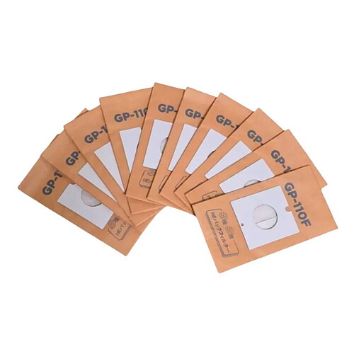 INF Sacs à poussière en fibre marron clair compatibles avec Hitachi GP-110F – Lot de 10