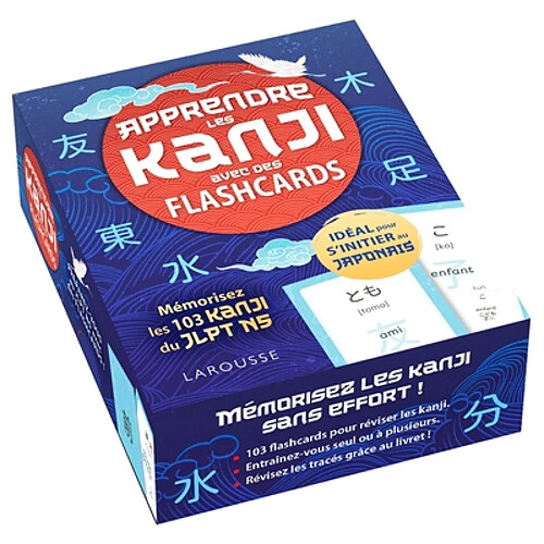 Apprendre les kanji avec des flashcards : mémorisez les 103 kanji du JLPT N5