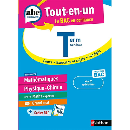 Mathématiques, physique, chimie, option maths expertes terminale : tout-en-un, mes spécialités : nouveau bac