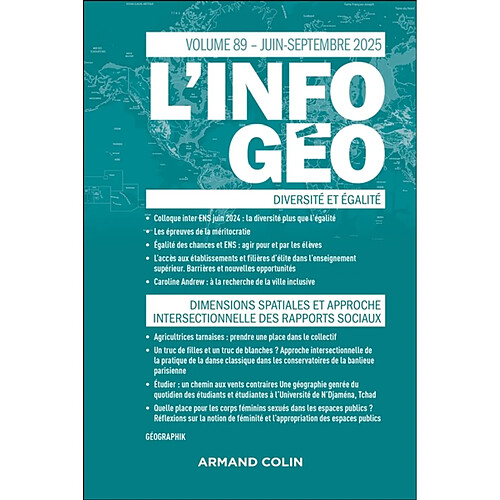 Information géographique (L'), n° 89-2-3. Diversité et égalité · Occasion