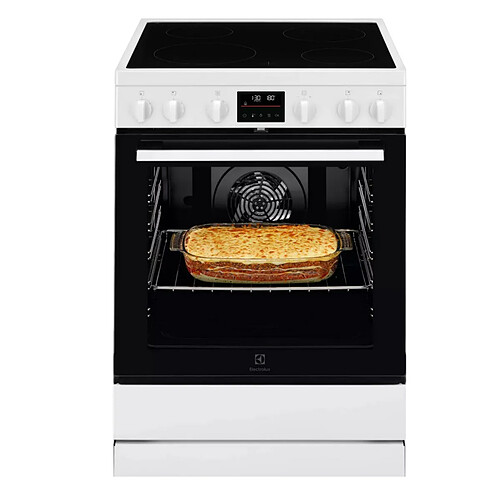 Cuisinière vitrocéramique 73l 4 feux blanc - LKR64890BW - Surroundcook - ELECTROLUX