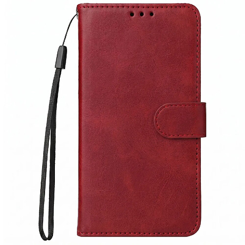 Avizar Étui Portefeuille pour Xiaomi 17T Pro Effet Cuir avec Support Vidéo Rouge