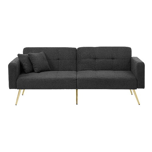 STILVORA Canapé-lit 175/64/72 cm gris antique en mousse avec dossier réglable