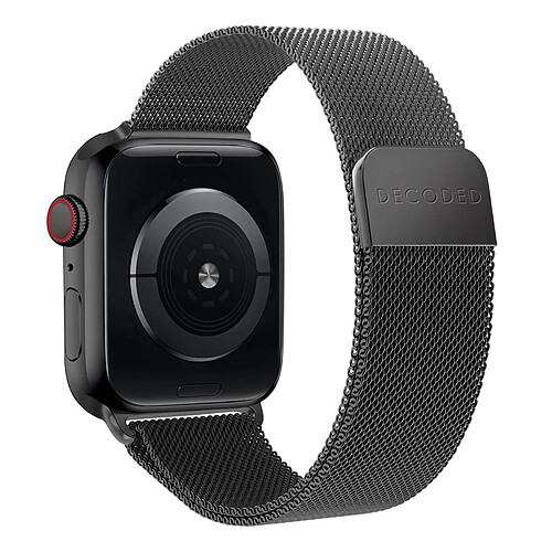 Decoded Bracelet Milanais pour Apple Watch 44 / 45 / 46 / 49mm en Acier Inoxydable Noir