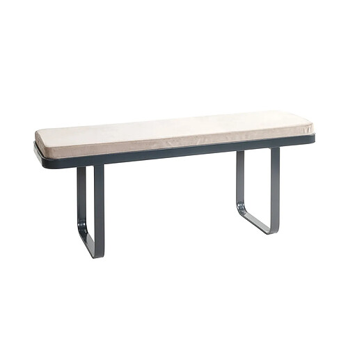 Paris Prix Banc Design 2 Places Dario 115cm Beige Gris