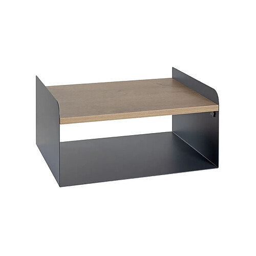 Paris Prix Étagère Murale 2 Niveaux Korfu 40cm Anthracite & Chêne
