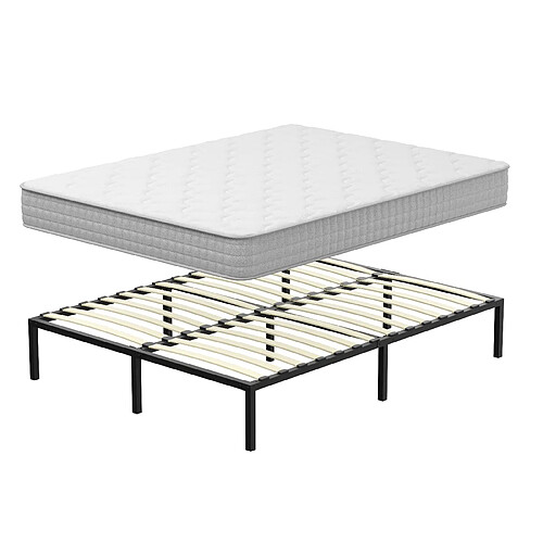 DEWINNER Ensemble matelas + sommier 160x200 cm, épaisseur 20cm