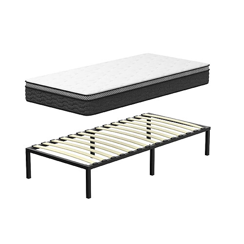 DEWINNER Ensemble matelas + sommier 90x190 cm, épaisseur 30cm