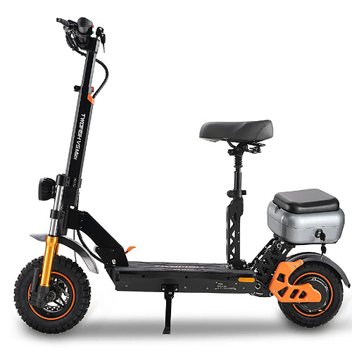 TWOFISH Trottinette électrique V5MAX 1000W 45km/h, 48V18Ah 45km, freins à disque, pliable siège