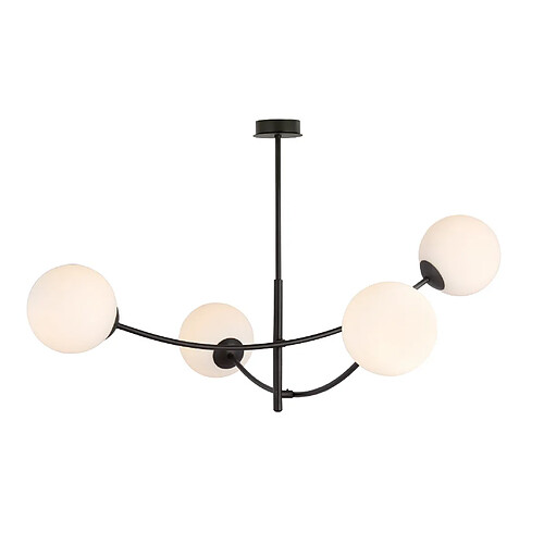 Plafonnier Emibig Hunter noir/opale 4xE14 dimmable 63cm