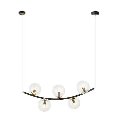 Emibig suspension Ritz 5 lumières - Transparent