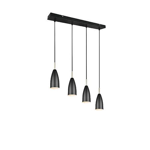 Lustre FARIN noir métal RL 4xE14 dimmable IP20 150cm