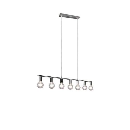 Lustre VANNES chromé argent 7xE27 métal dimmable RL