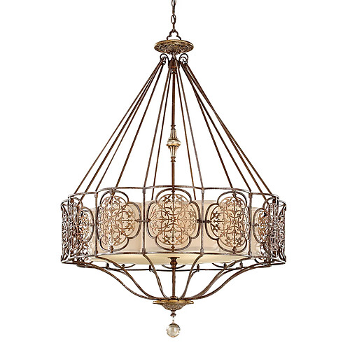 Lustre Marcella 82 cm bronze britannique 4xE27 Feiss