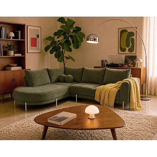 Bestmobilier Gabin - Canapé d'angle gauche 5 places en velours texturé