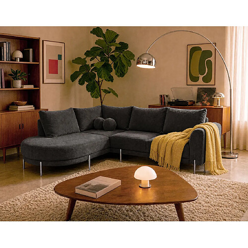 Bestmobilier Gabin - Canapé d'angle gauche 5 places en velours texturé