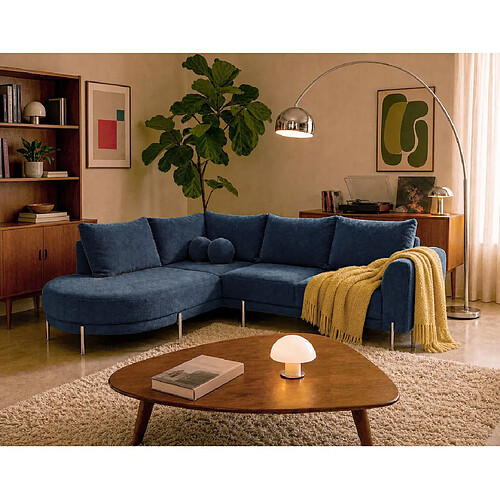 Bestmobilier Gabin - Canapé d'angle gauche 5 places en velours texturé