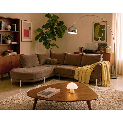 Bestmobilier Gabin - Canapé d'angle gauche 5 places en velours texturé