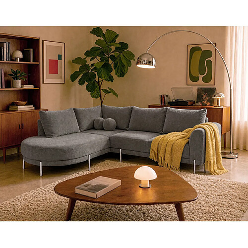 Bestmobilier Gabin - Canapé d'angle gauche 5 places en velours texturé