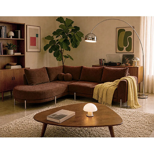 Bestmobilier Gabin - Canapé d'angle gauche 5 places en velours texturé