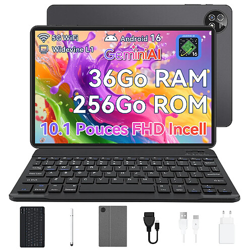 VANWIN Tablette tactile 10,1"- Android 16- 36Go RAM - 256Go/1To TF