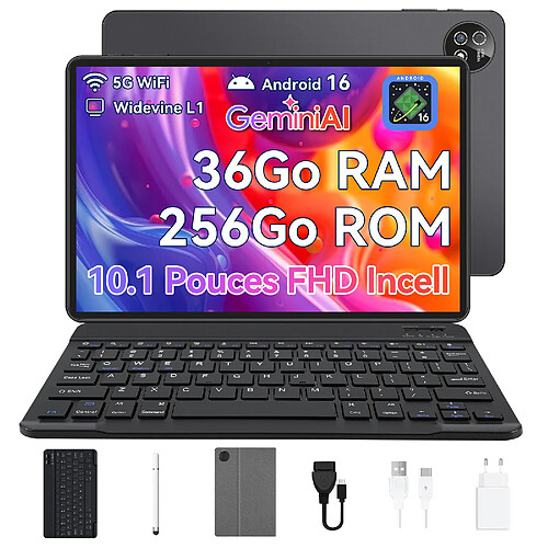 VANWIN Tablette tactile 10,1"- Android 16- 36Go RAM - 256Go/1To TF