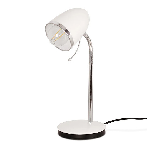 Lampe de bureau blanche métal Kajtek K-MT-200 Kaja E27