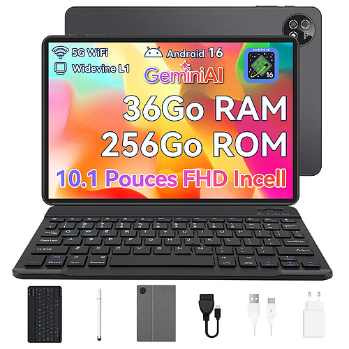 VANWIN Tablette tactile 10,1"- Android 16- 36Go RAM - 256Go/1To TF