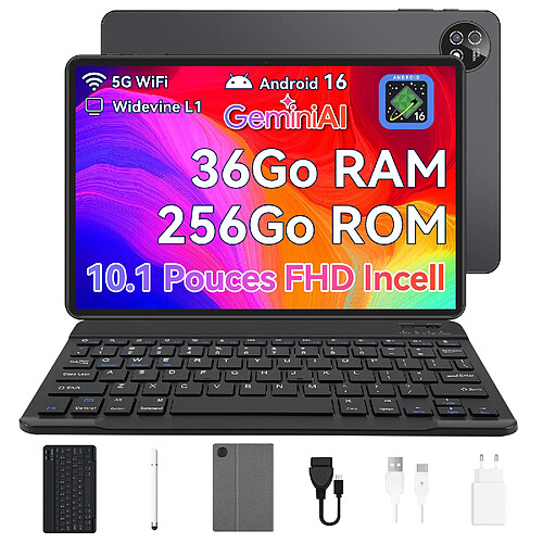 VANWIN Tablette tactile 10,1"- Android 16- 36Go RAM - 256Go/1To TF