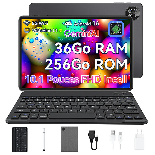 VANWIN Tablette tactile 10,1"- Android 16- 36Go RAM - 256Go/1To TF