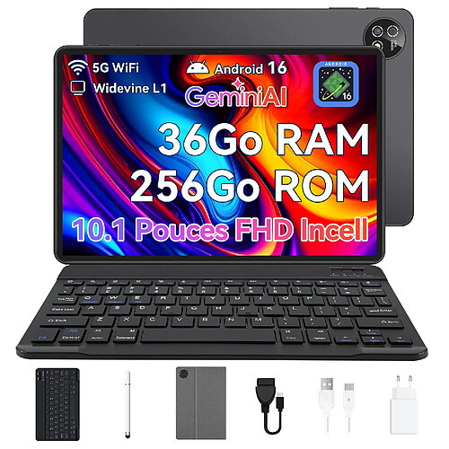 VANWIN Tablette tactile 10,1"- Android 16- 36Go RAM - 256Go/1To TF