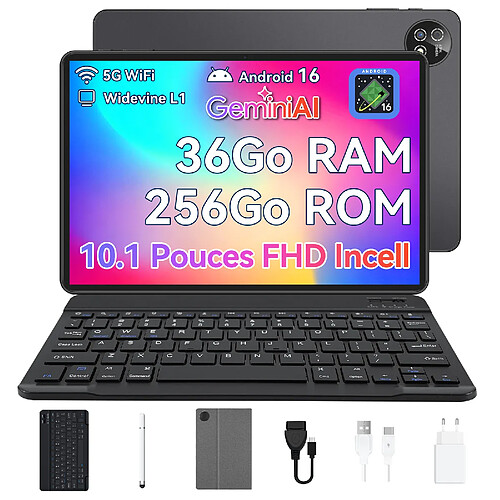 VANWIN Tablette tactile 10,1"- Android 16- 36Go RAM - 256Go/1To TF