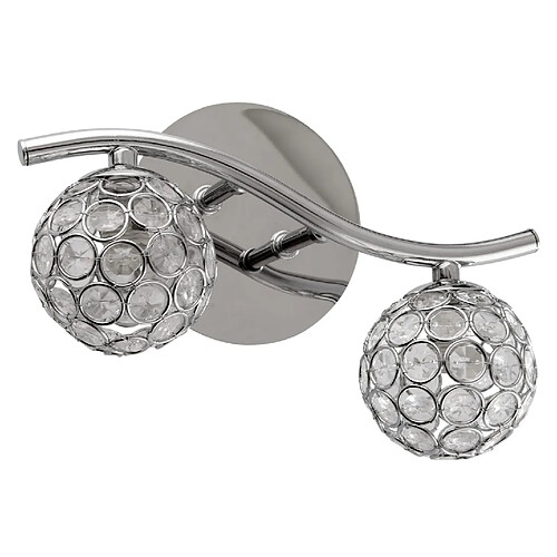 Candellux Applique murale 2 lampes - Argent