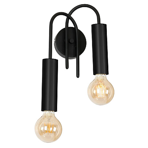 Luminex Applique murale Loppe 2xE27 - Noir