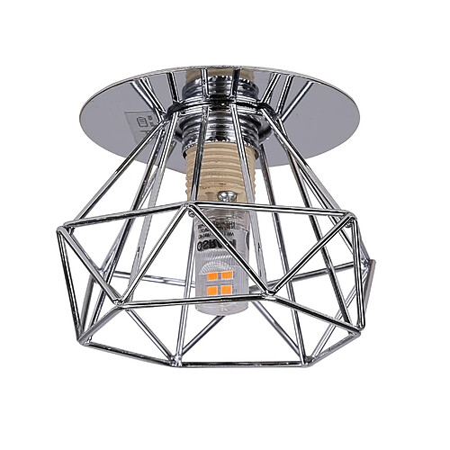 Plafonnier chrome rond cage filaire 1xG9 40W Candellux