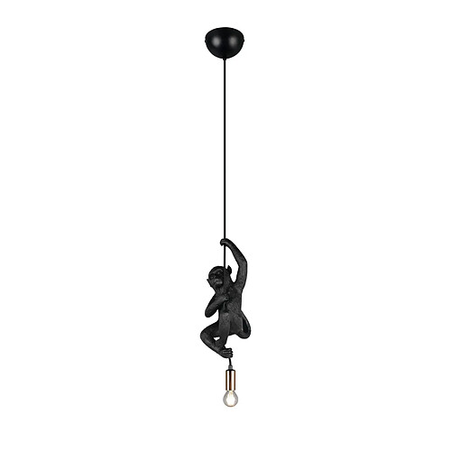RL Suspension design noire singe sur corde E14 10W