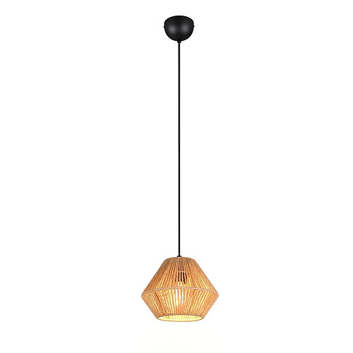 Suspension boho noire et brune en papier LUCILLE RL 20 cm 1xE27
