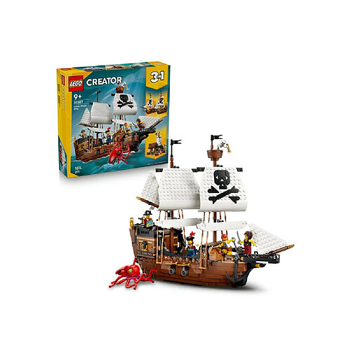 LEGO Creator 3-en-1 31387 - Bateau pirate mythique - 5 minifigures