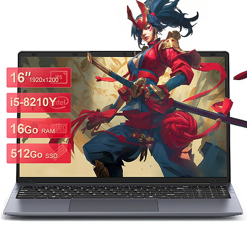 VANWIN Ordinateur Portable MICREAR 16?Full HD Intel Core i5-8210Y 16Go 512Go SSD