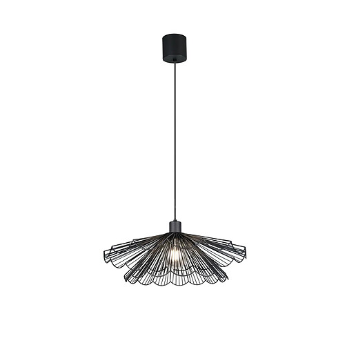 RL Suspension industrielle noire en métal filaire, abat-jour ? couches, 1x E27 60W