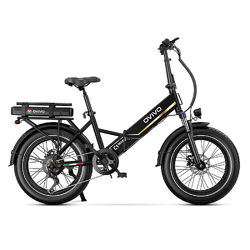 Vélo Électrique Pliable OVIVO C1 MAX Double Batterie 23,4Ah Autonomie 140km 250W 20x4.0