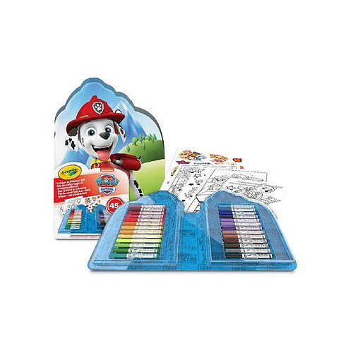 Crayola Pat'Patrouille - Coffret 45 pièces - Mini feutres et stickers