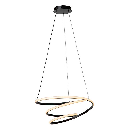 Suspension LED moderne noire spirale 40W CCT dimmable ESPIRAL Lucide