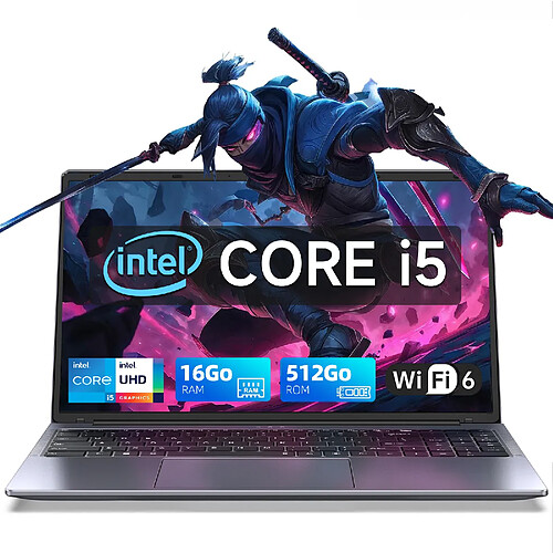 VANWIN PC Portable-MICREAR-16 ''FHD-Intel Core i5-8210Y -16Go RAM 512GB SSD-WiFi 5