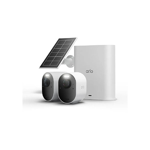 ARLO Ultra 3 Kit Caméras Extérieures - 2 caméras - Smart Hub - Panneau solaire