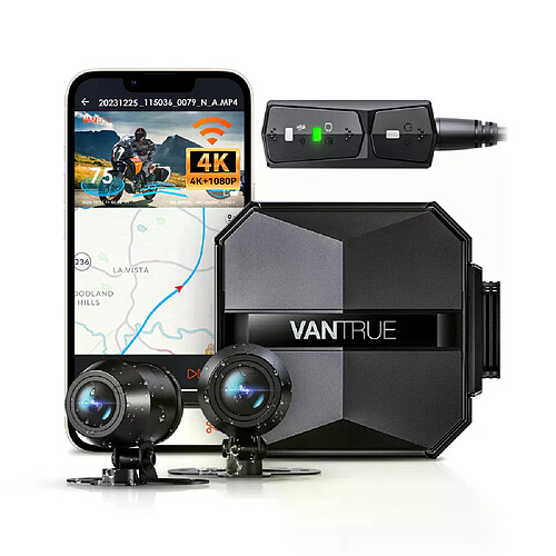 Vantrue F1 Dashcam 4K+1080P avec STARVIS, IP67 et GPS intégré